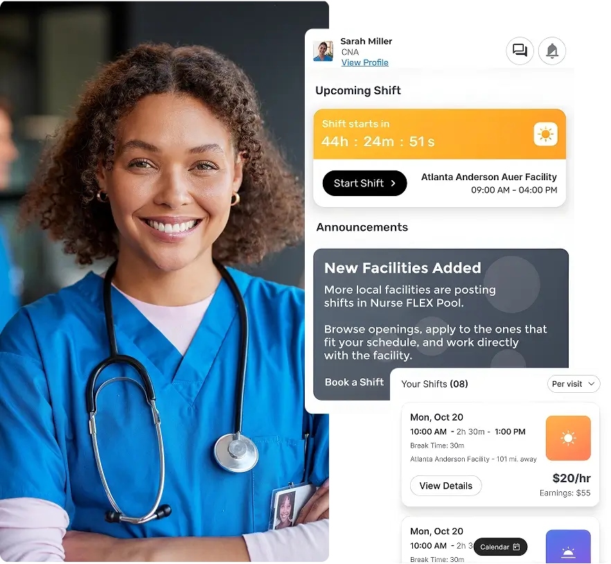 Nurse FLEX Pool for Nurses – browse local flexible nursing shifts through the mobile app