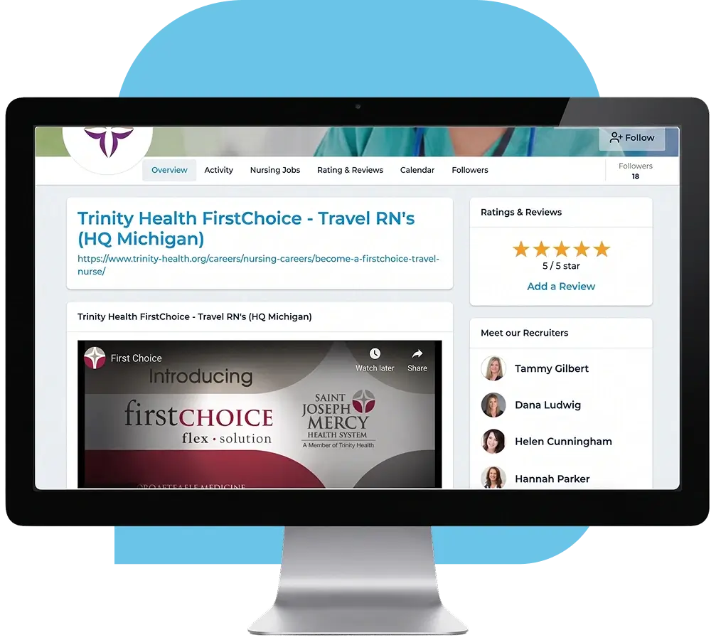 Branded Company Page giving healthcare facilities stronger employer visibility on Nurses Lounge
