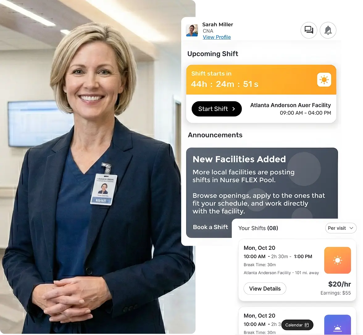 Healthcare facilities managing shift coverage, job visibility, and employer branding in one connected platform
