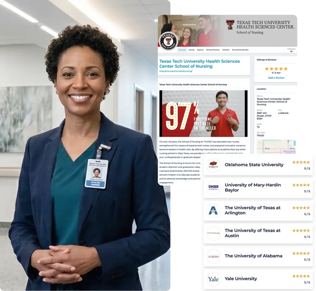 Nursing school partnerships platform for alumni engagement and student enrollment.